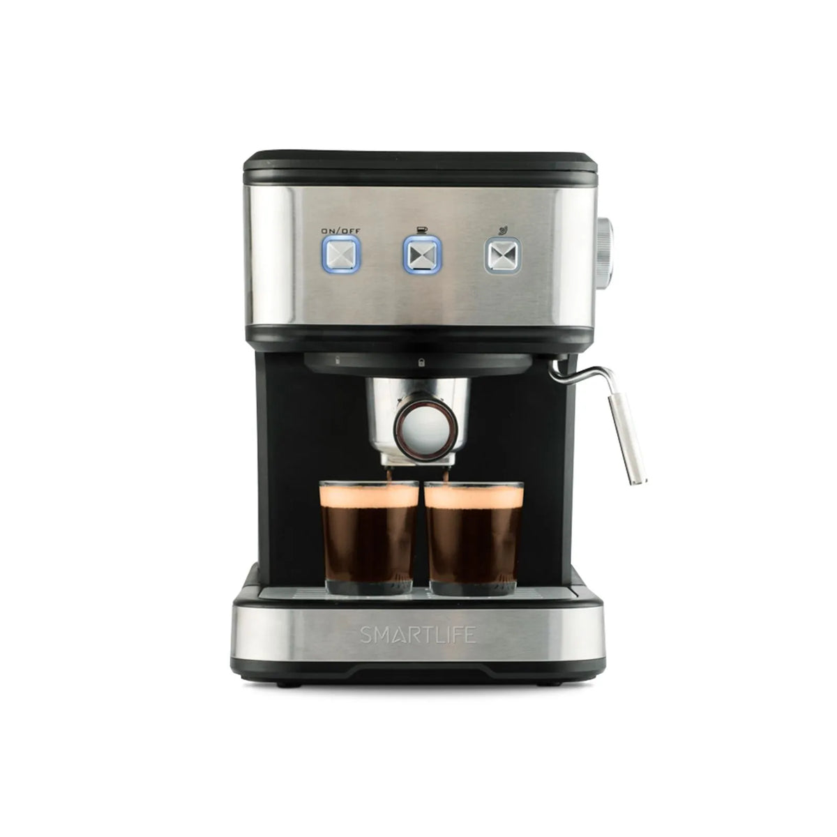Cafetera Smartlife expreso 2 en 1 SL-EC8501 negro y plata