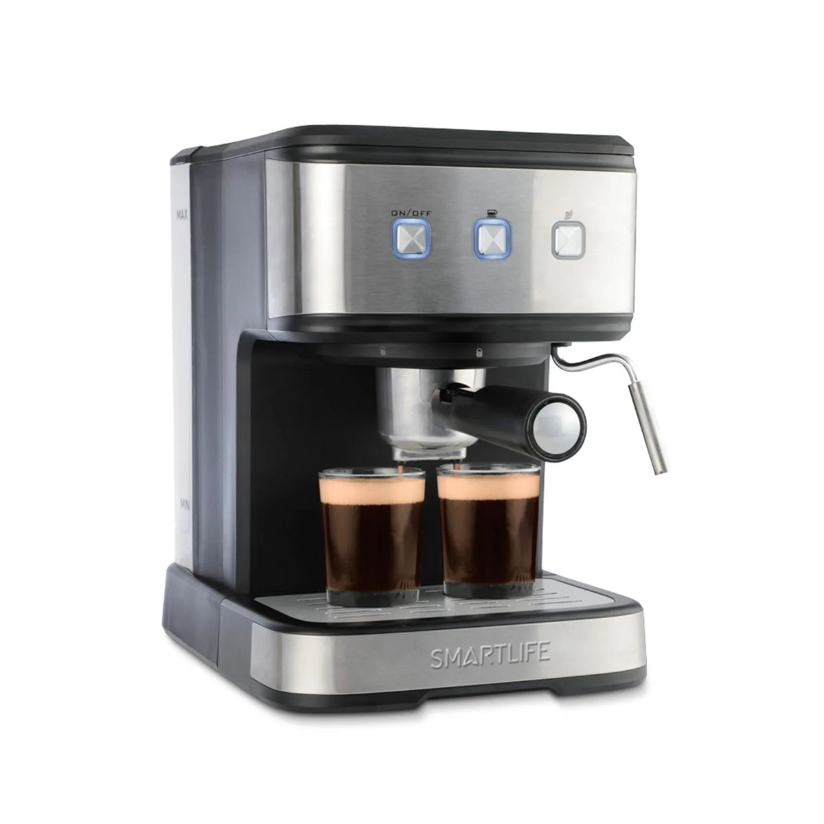 Cafetera Smartlife expreso 2 en 1 SL-EC8501 negro y plata