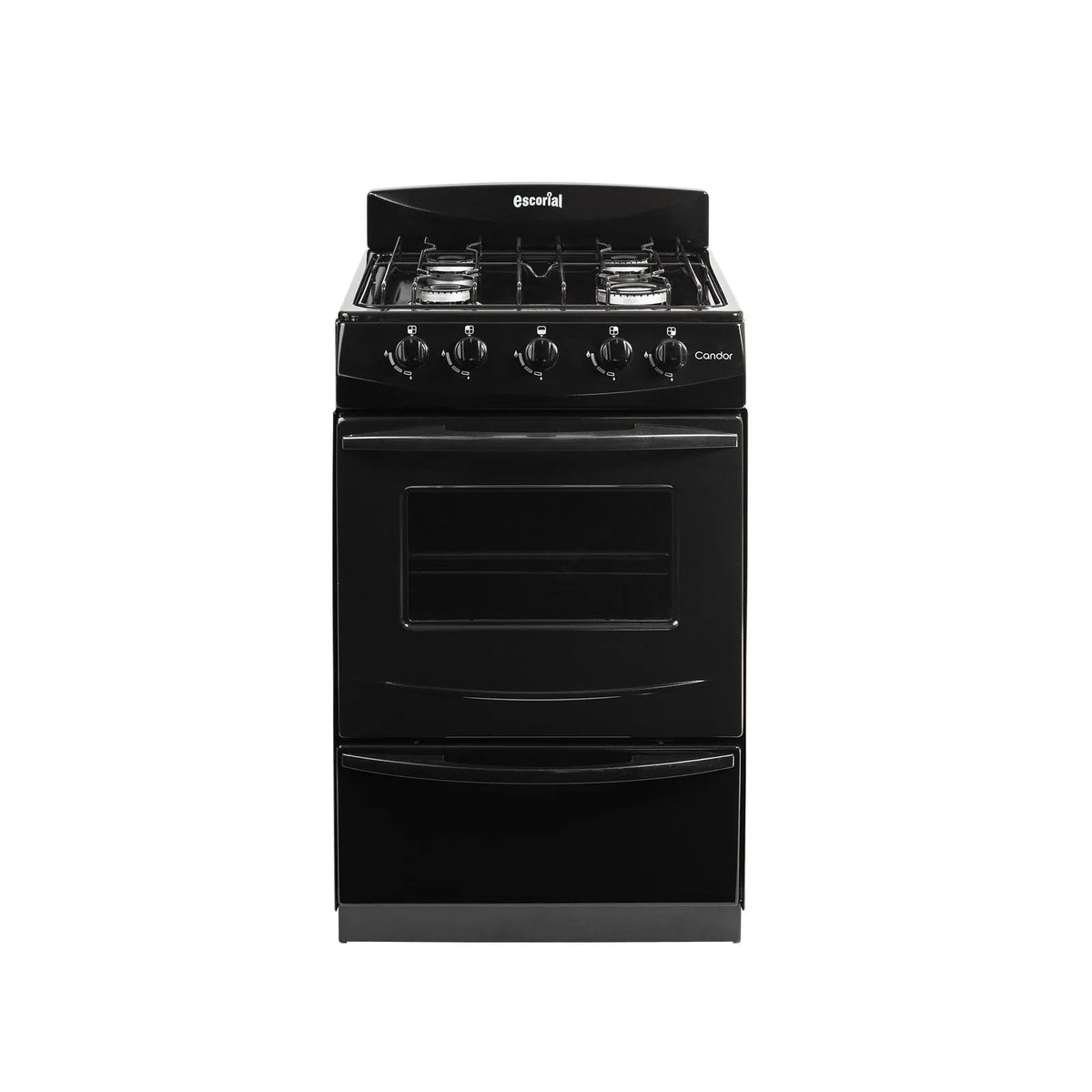Cocina Escorial Candor 51 cm gas envasado negra
